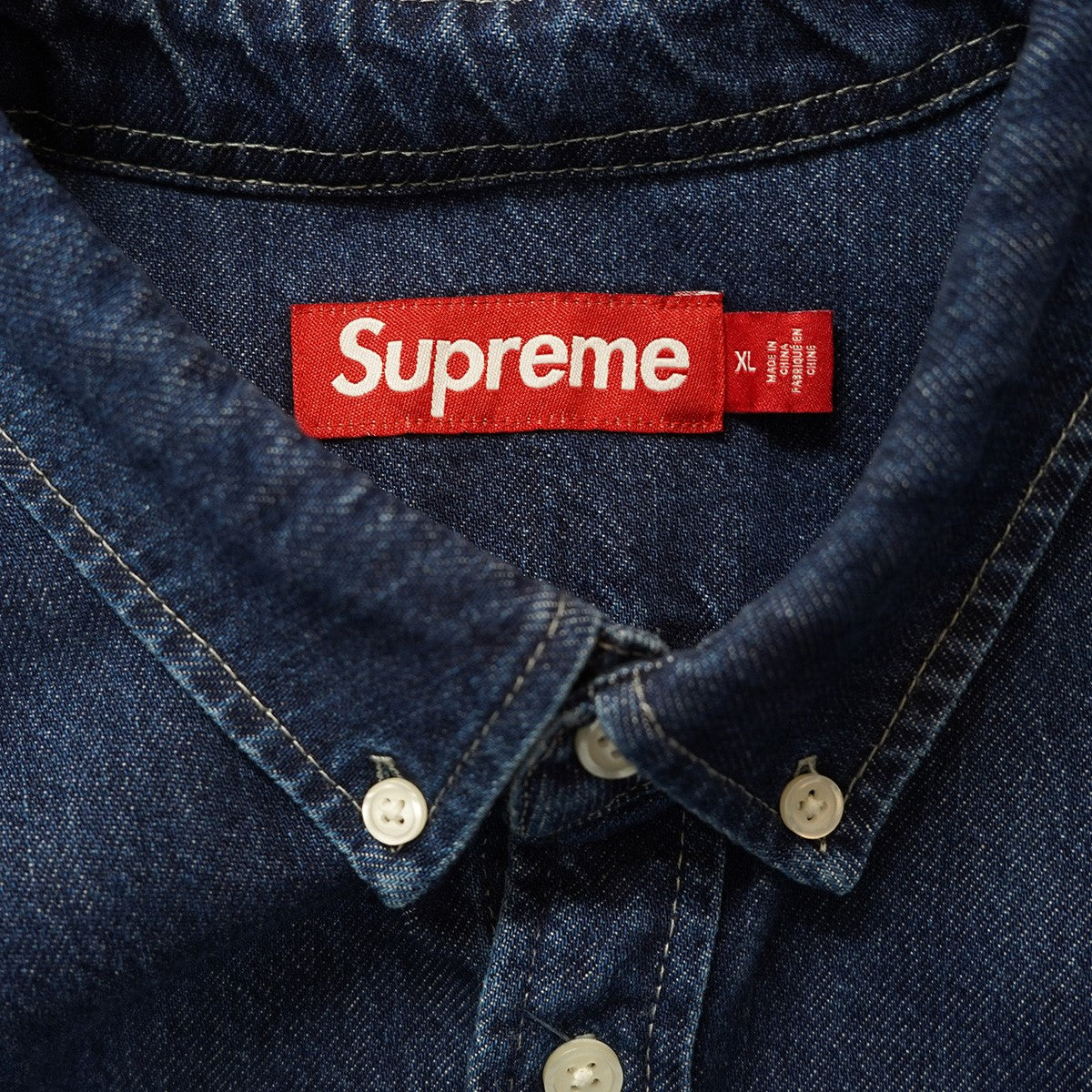 Supreme 24AW Small Box Shirtスモールボックス ロゴ デニムシャツ 古着・中古-4枚目のアイテム画像