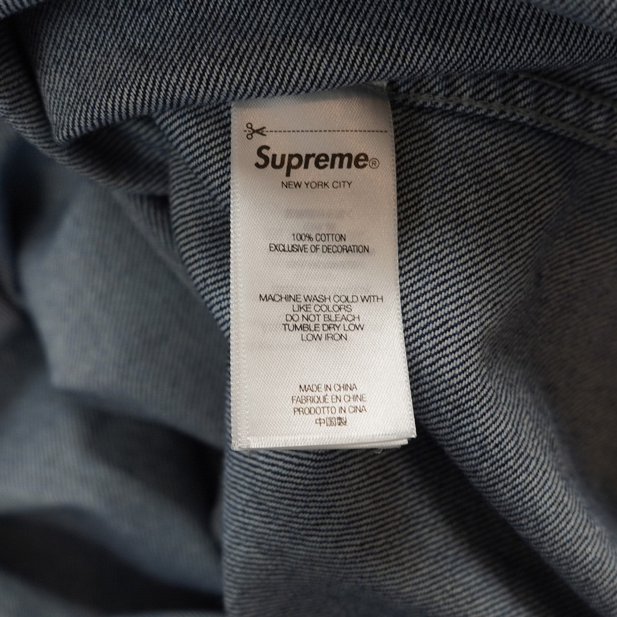Supreme 24AW Small Box Shirtスモールボックス ロゴ デニムシャツ 古着・中古-5枚目のアイテム画像