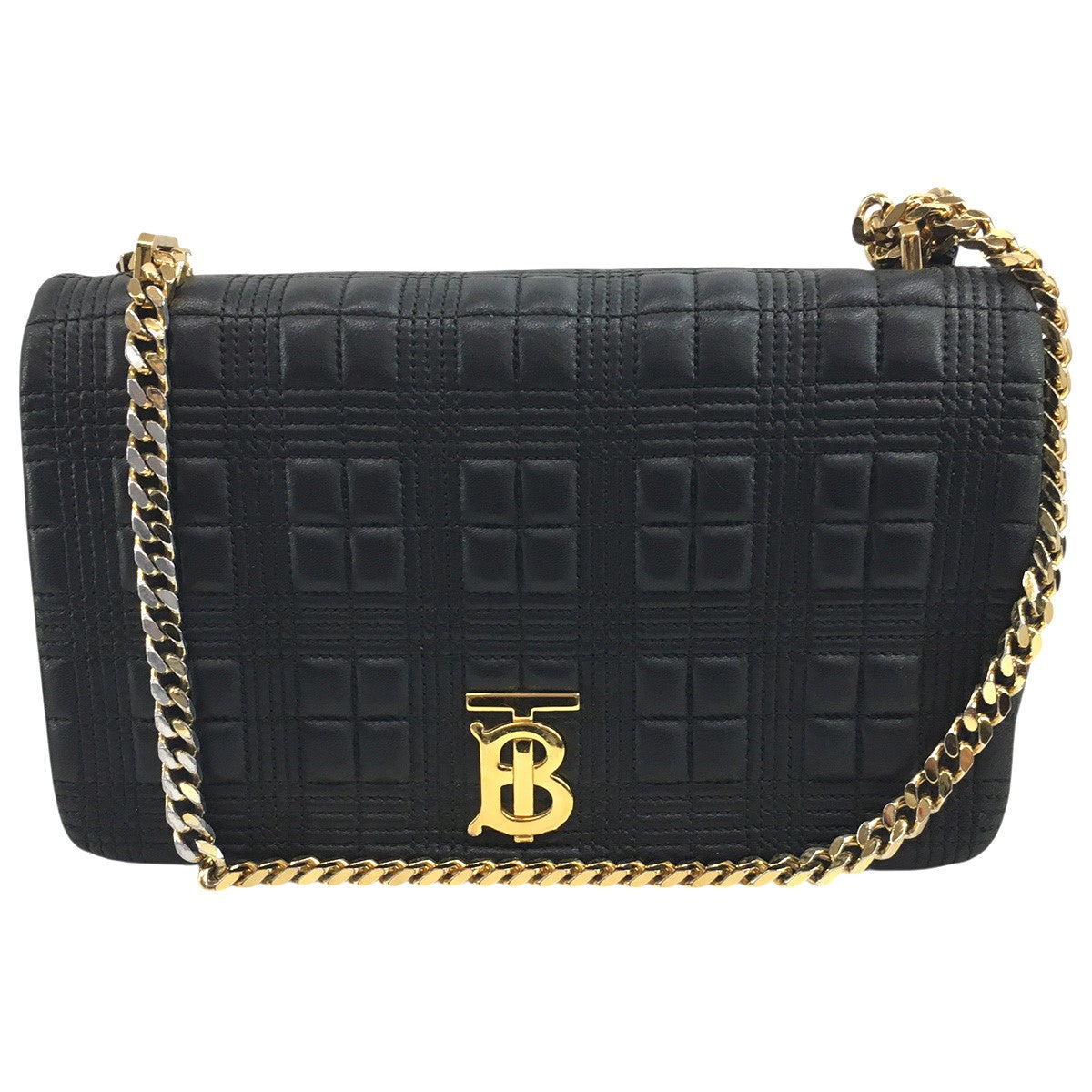 BURBERRY リカルド期 Medium Quilted Lola Bagミディアム キルテッド ローラバッグ チェーン ロゴ 鞄 古着・中古-2枚目のアイテム画像