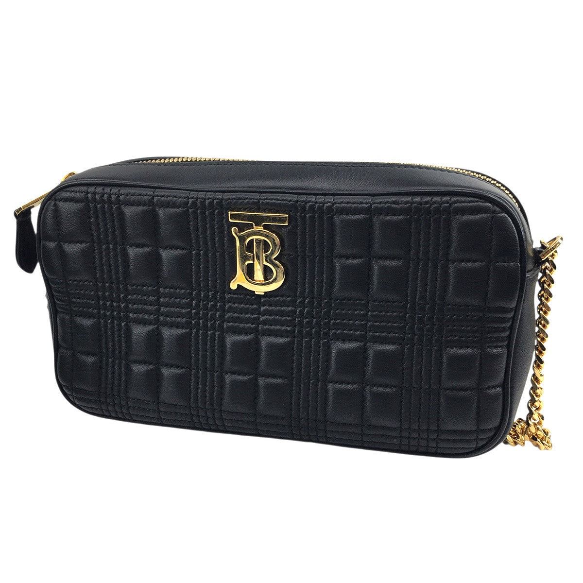 BURBERRY リカルド期 Small Lola Camera Bagキルティング TB ロゴ チェーン ショルダーバッグ 鞄 古着・中古-1枚目のアイテム画像