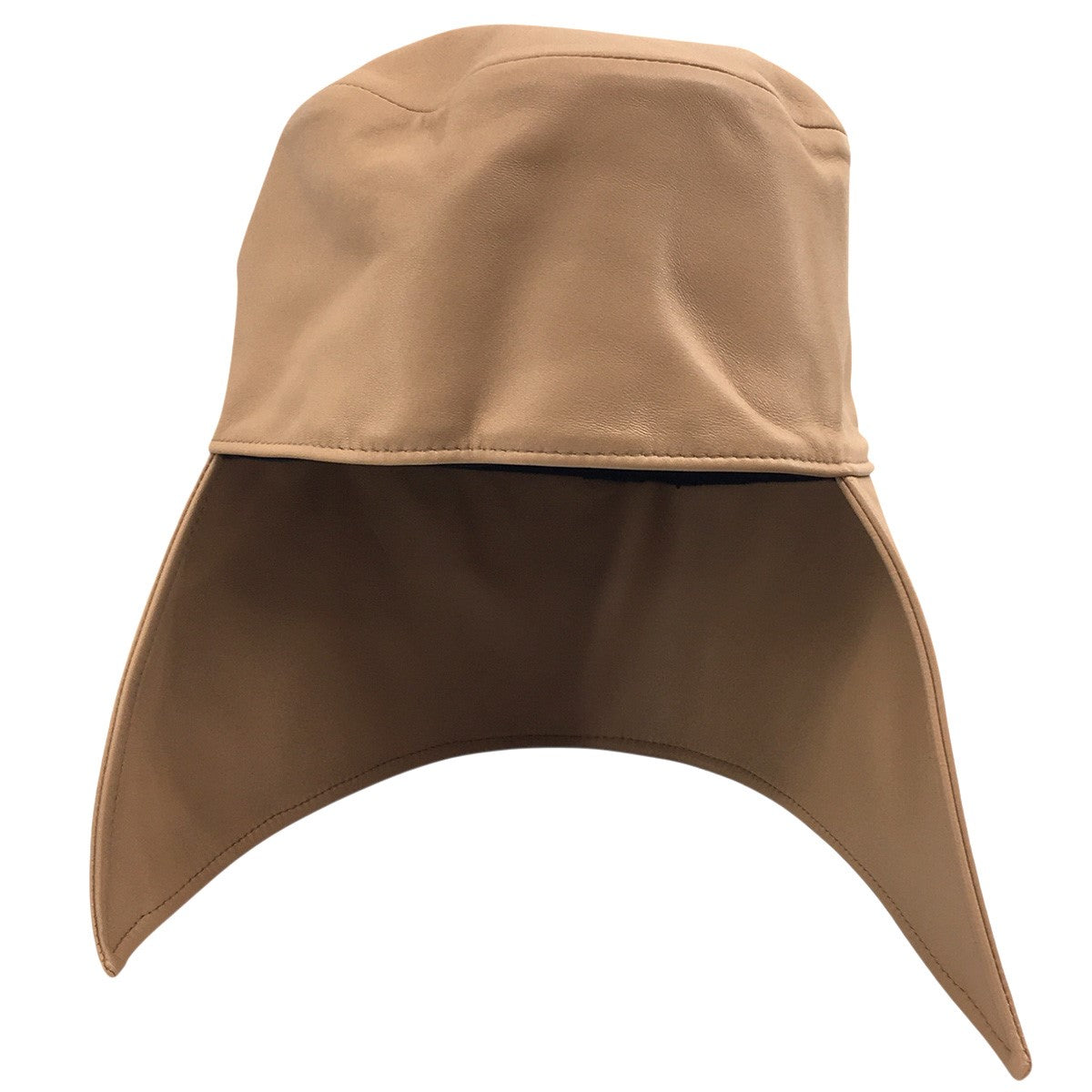 BURBERRY 24AW ダニエル・リー期 Lambskin Trapper Hat In Cool Beigeラムスキン トラッパーハット 古着・中古-2枚目のアイテム画像
