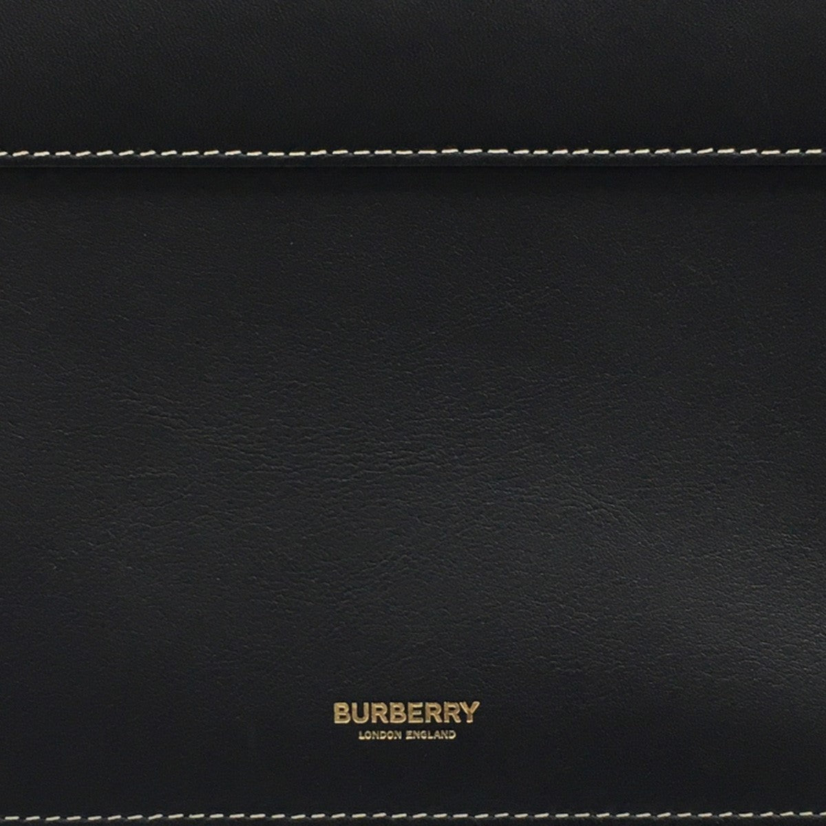 BURBERRY リカルド期 Medium Topstitched Leather Pocket Bagミディアム トップステッチ レザー ポケットバッグ ロゴ ハンド ショルダー 鞄 古着・中古-2枚目のアイテム画像