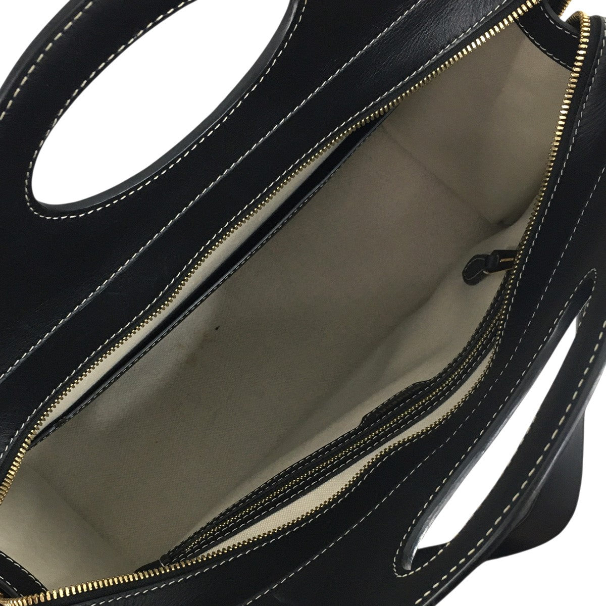 BURBERRY リカルド期 Medium Topstitched Leather Pocket Bagミディアム トップステッチ レザー ポケットバッグ ロゴ ハンド ショルダー 鞄 古着・中古-7枚目のアイテム画像