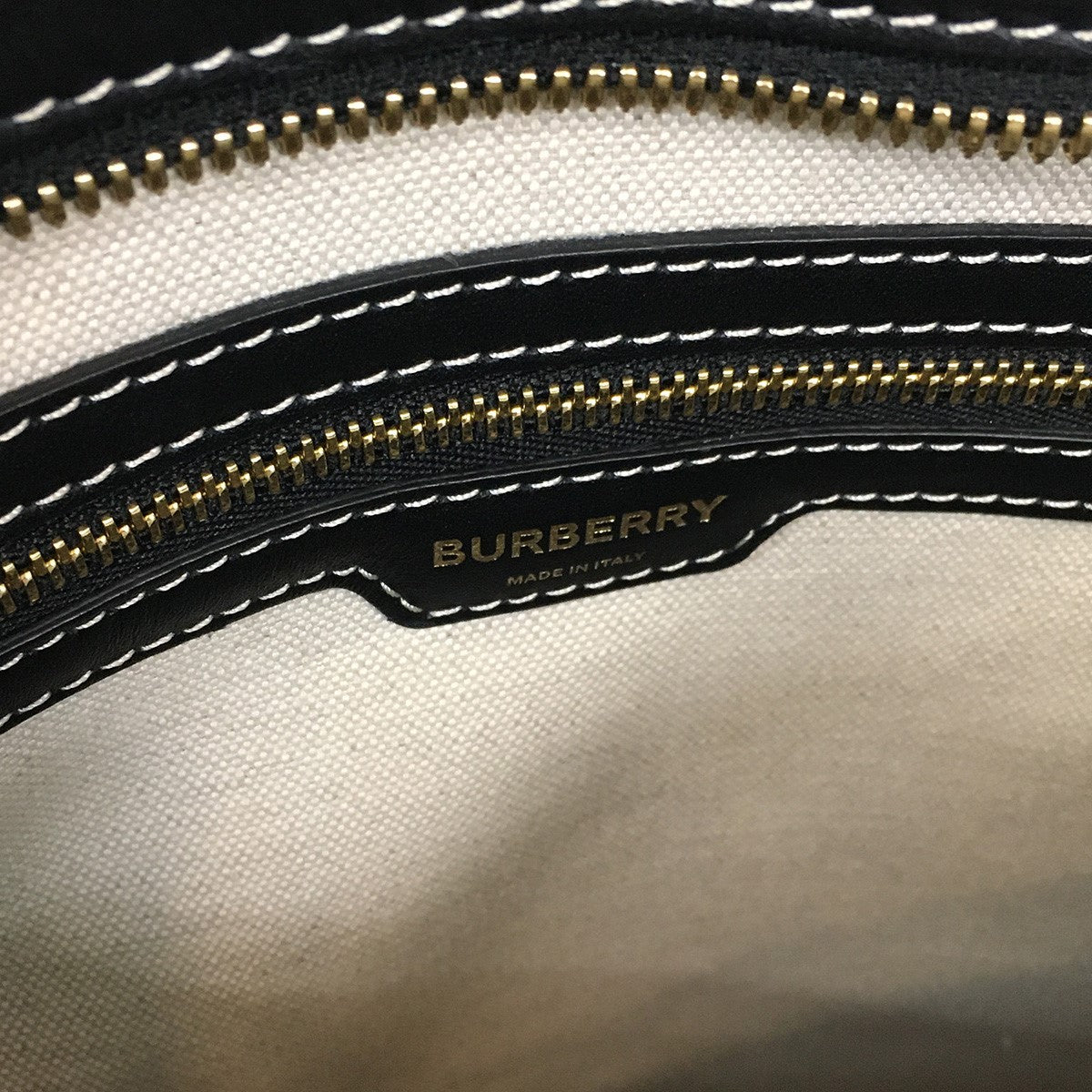 BURBERRY リカルド期 Medium Topstitched Leather Pocket Bagミディアム トップステッチ レザー ポケットバッグ ロゴ ハンド ショルダー 鞄 古着・中古-9枚目のアイテム画像
