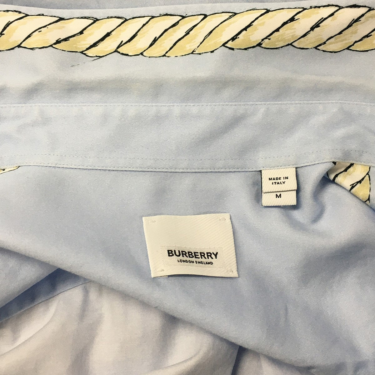BURBERRY 21SS リカルド期 ランウェイコレクション Shark and Mermaid Print Cotton Shirtシャーク マーメイド グラフィック シャツ 古着・中古-6枚目のアイテム画像