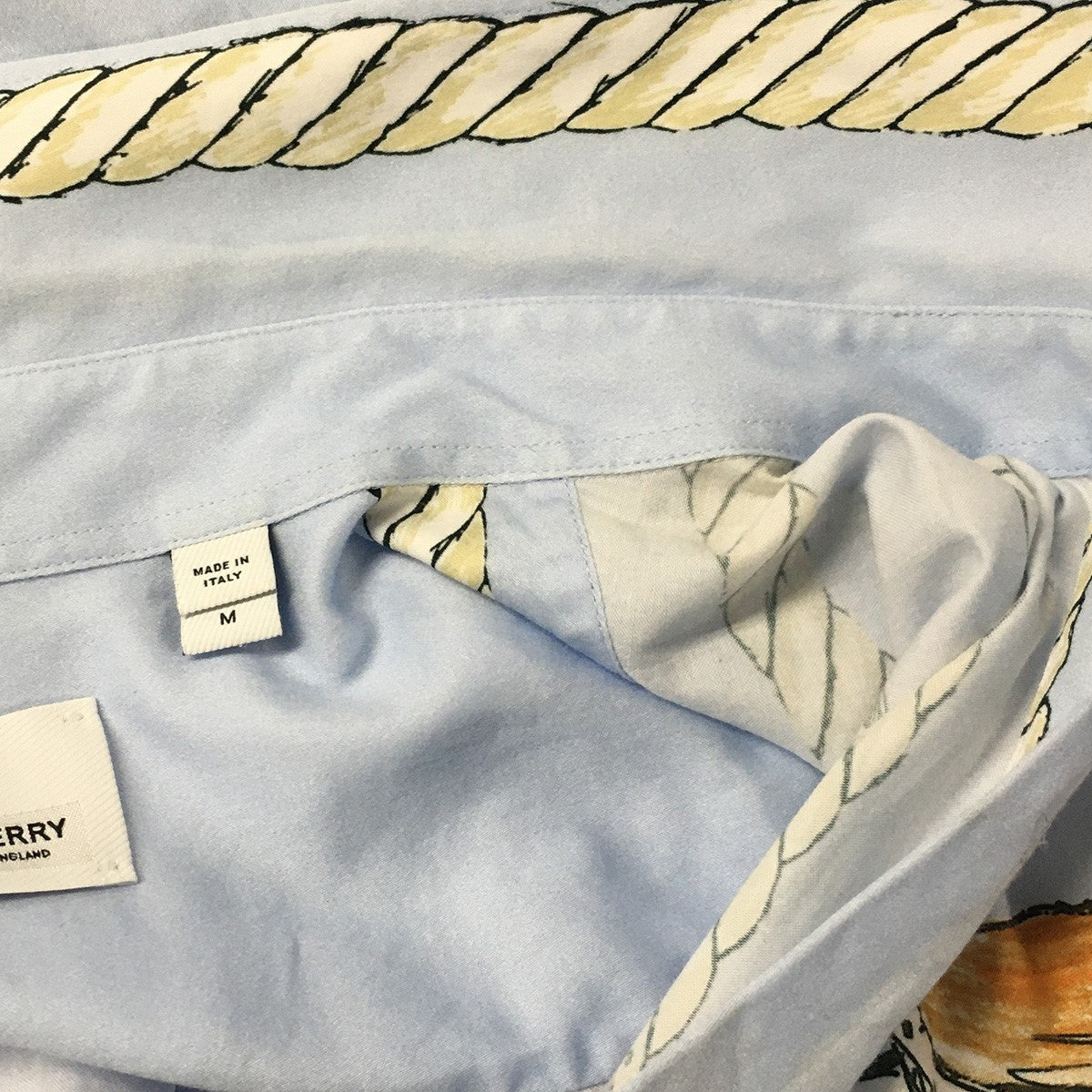 BURBERRY 21SS リカルド期 ランウェイコレクション Shark and Mermaid Print Cotton Shirtシャーク マーメイド グラフィック シャツ 古着・中古-8枚目のアイテム画像
