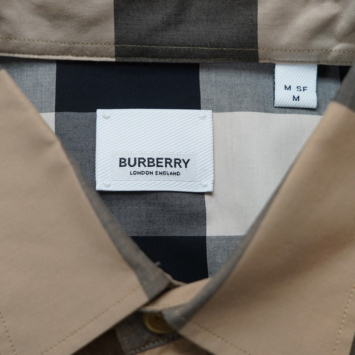 BURBERRY SLIM FIT チェック コットン ポプリン シャツ 古着・中古-5枚目のアイテム画像