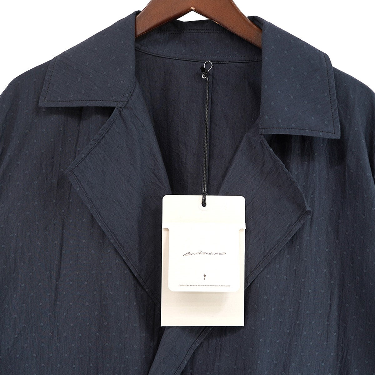 BLACKBIRD 26SS Toile Shirt (Dot) ドット柄トワルシャツ ボタンレス シャツジャケット 古着・中古-3枚目のアイテム画像