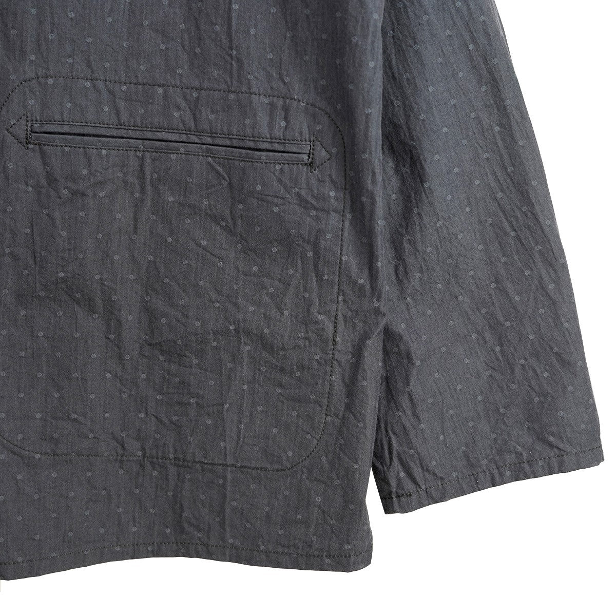 BLACKBIRD 26SS Toile Shirt (Dot) ドット柄トワルシャツ ボタンレス シャツジャケット 古着・中古-4枚目のアイテム画像