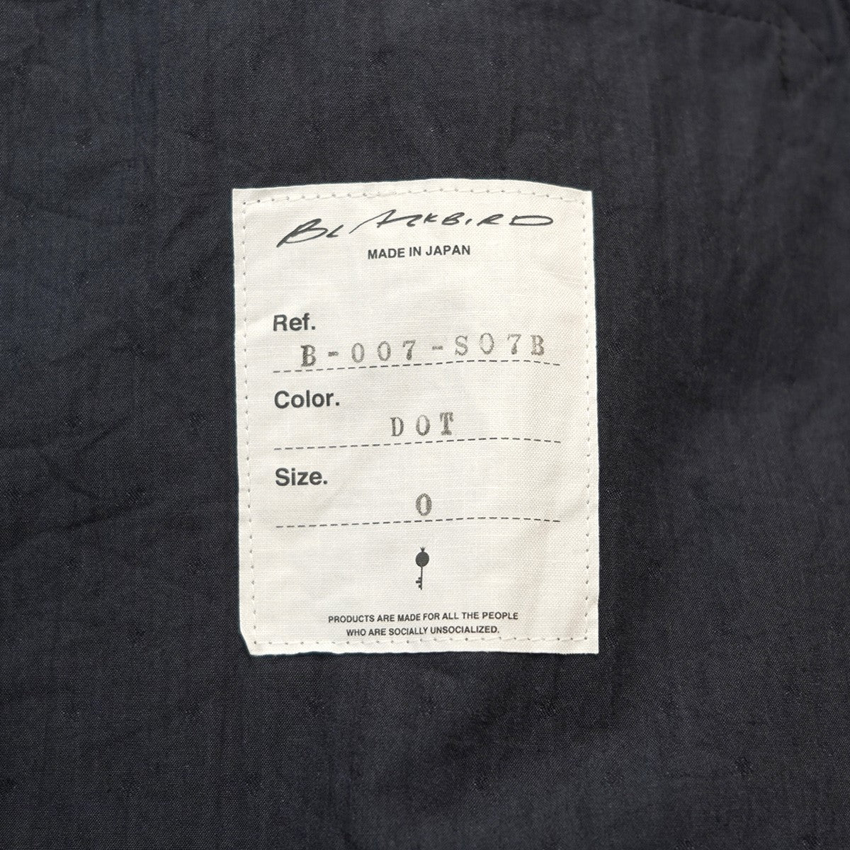 BLACKBIRD 26SS Toile Shirt (Dot) ドット柄トワルシャツ ボタンレス シャツジャケット 古着・中古-5枚目のアイテム画像
