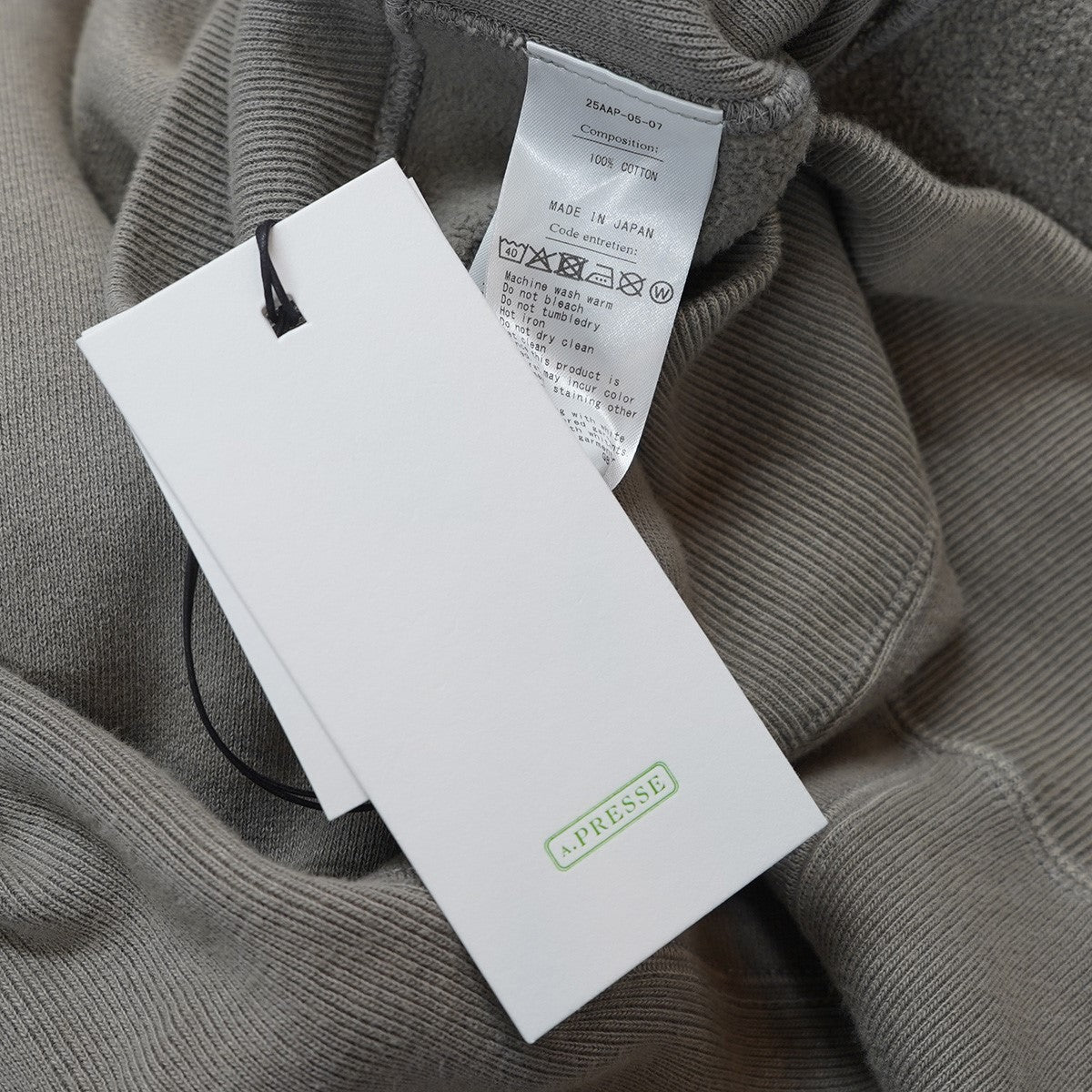A．PRESSE 25AW Vintage Half Zip Rib Collar Sweatshirtヴィンテージ加工 ハーフジップ スウェット プルオーバー トレーナー 古着・中古-5枚目のアイテム画像