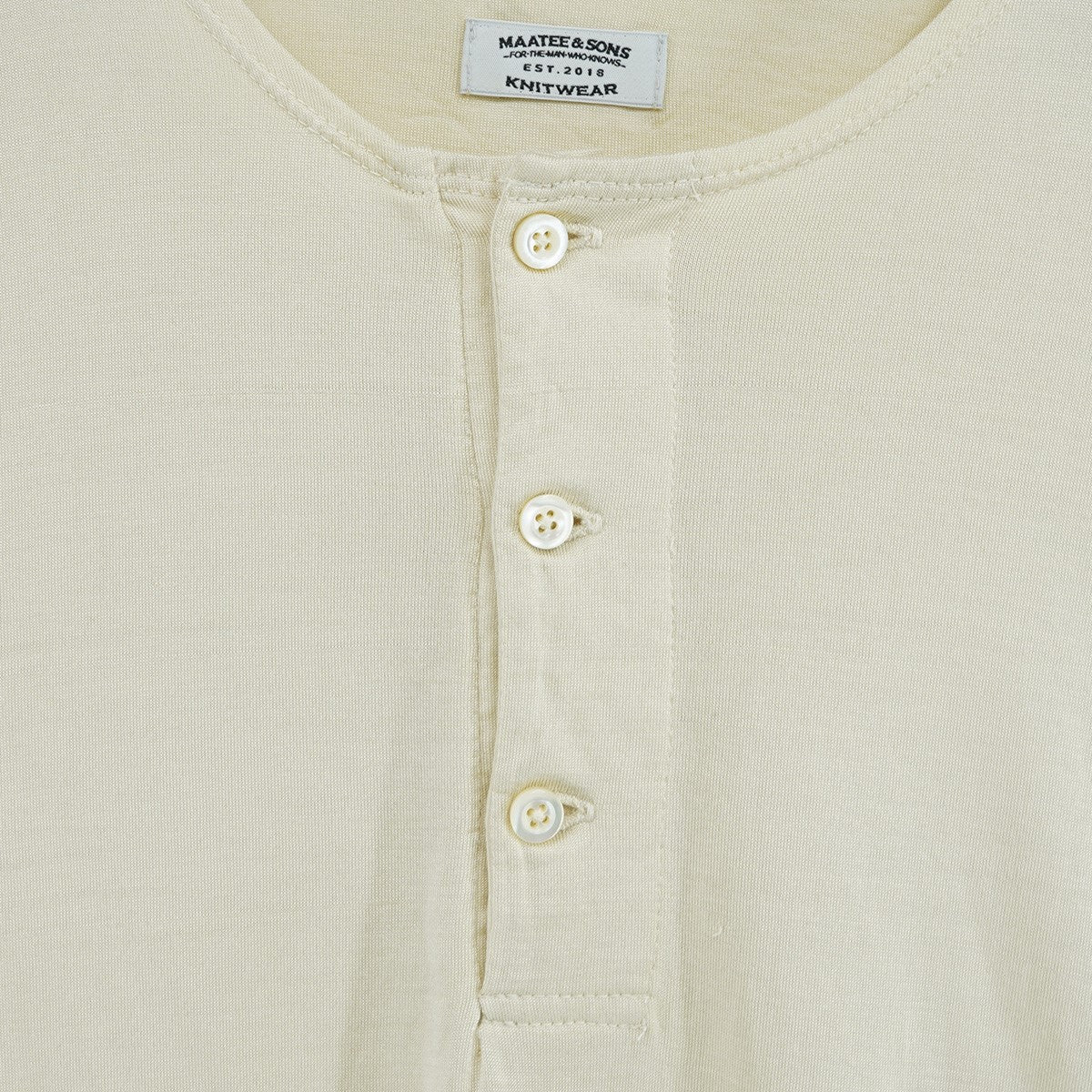 MAATEE&SONS シルクヘンリーネックカットソー　ロングスリーブシャツ MAATEE＆SONS(マーティーアンドサンズ) 23AW SILK PIQUE HENRY TEE