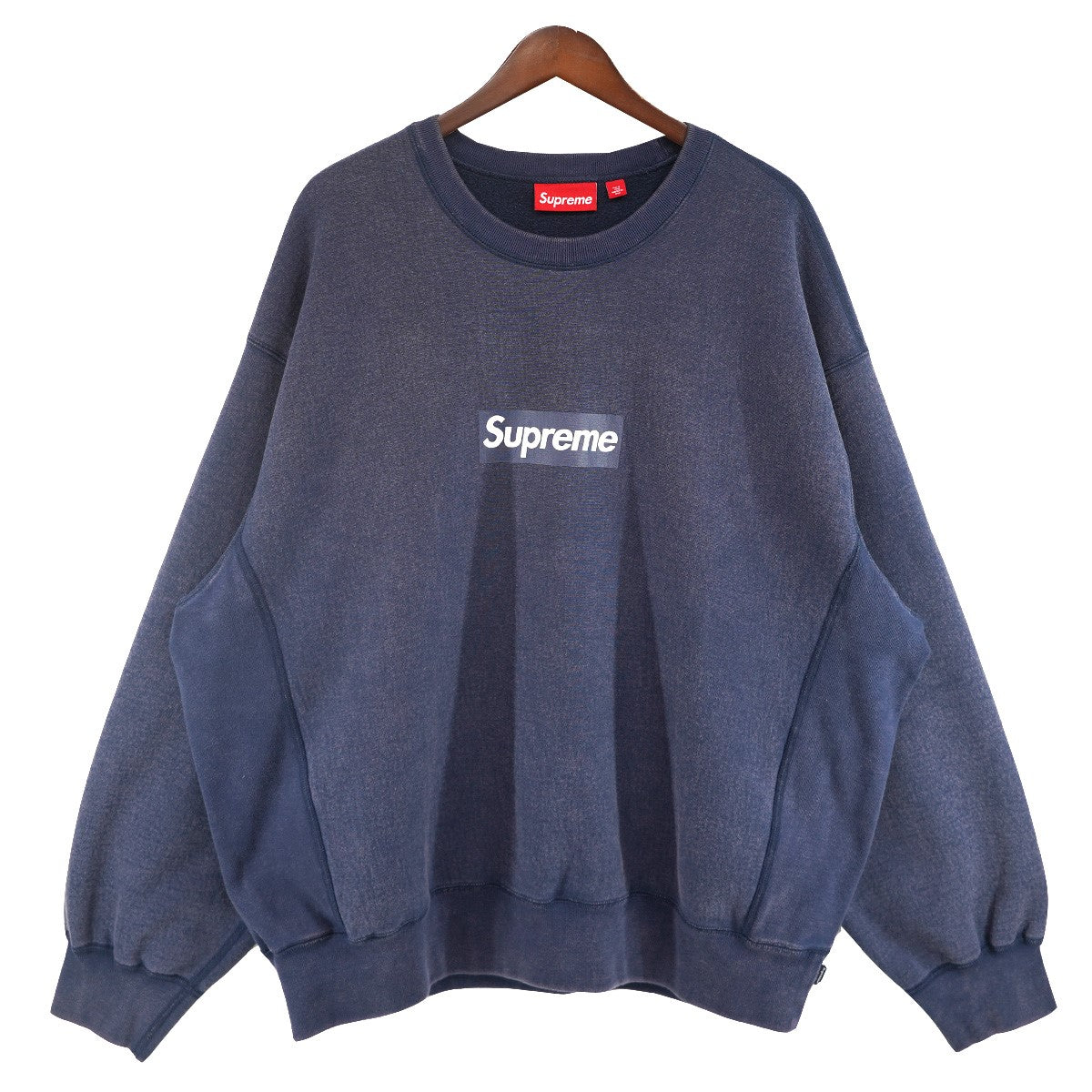 Supreme 25SS Washed Box Logo Crewneckウォッシュド加工 ボックスロゴ クルーネック スウェット トレーナー 古着・中古-1枚目のアイテム画像