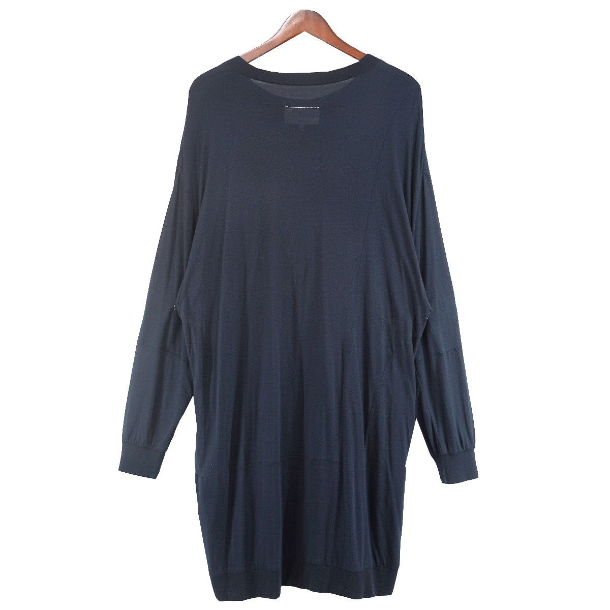 MM6 Maison Margiela レーヨンシルク オーバーサイズ 長袖Tシャツ ロンT ワンピース 古着・中古-2枚目のアイテム画像