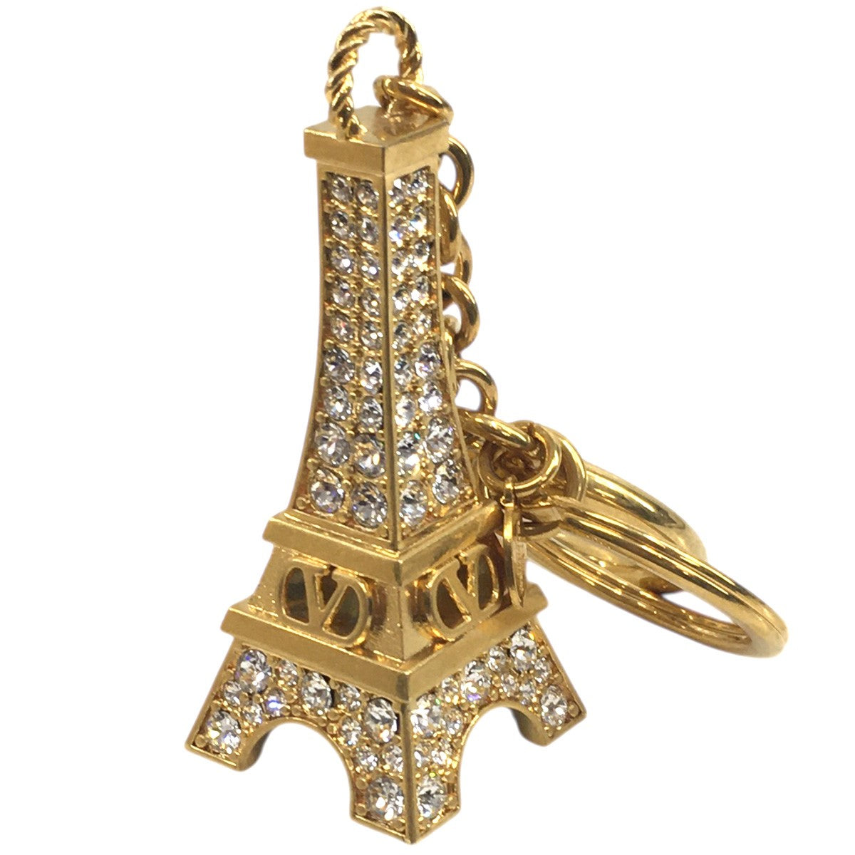 VALENTINO 25AW Chez Valentino Bag Charm With Key Ringシェ ヴァレンティノ エッフェル塔 キーリング付きバッグチャーム キーホルダー 古着・中古-2枚目のアイテム画像