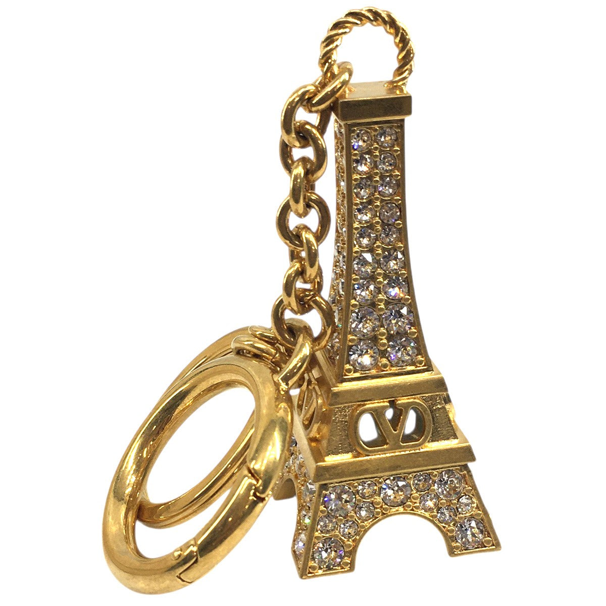 VALENTINO 25AW Chez Valentino Bag Charm With Key Ringシェ ヴァレンティノ エッフェル塔 キーリング付きバッグチャーム キーホルダー 古着・中古-3枚目のアイテム画像