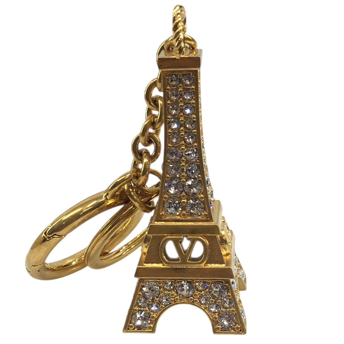 VALENTINO 25AW Chez Valentino Bag Charm With Key Ringシェ ヴァレンティノ エッフェル塔 キーリング付きバッグチャーム キーホルダー 古着・中古-5枚目のアイテム画像