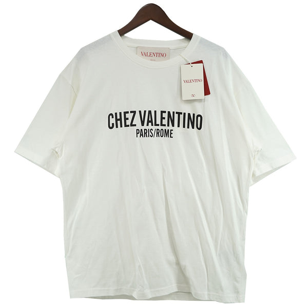 VALENTION バレンティノ ヴァレンティノ ホワイト Tシャツ VALENTINO(ヴァレンティノ) 25SS Chez Valentino Print Cotton Jersey