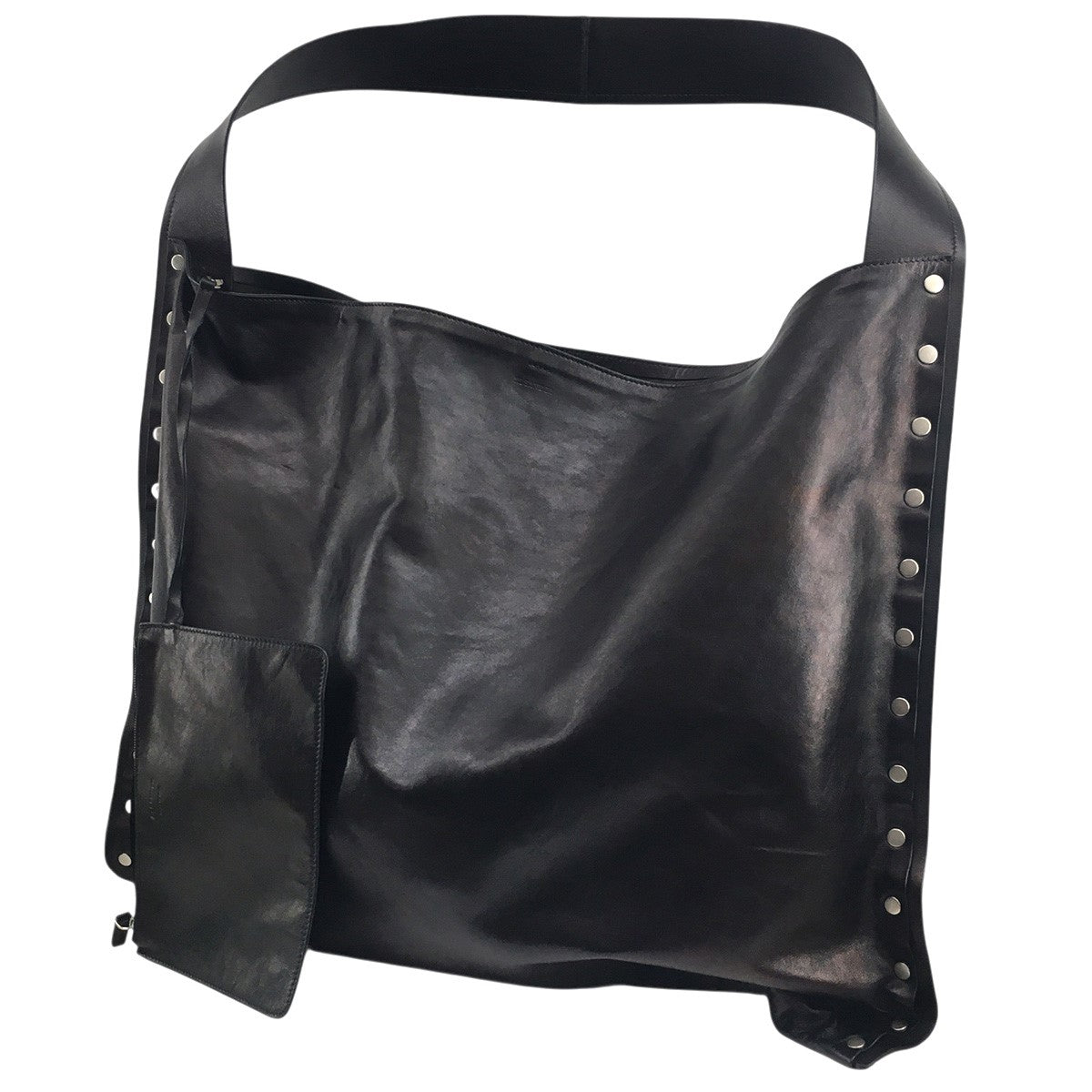 JIL SANDER Rivet Border Tote リベット スタッズ レザー トートバッグ 鞄 古着・中古-3枚目のアイテム画像