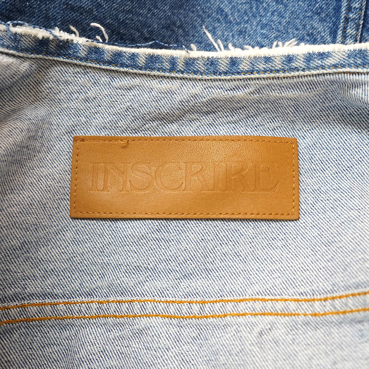 INSCRIRE 22SS Cut Off Trucker Jacketカットオフ トラッカー ジャケット デニム ノースリーブ スリーブレス ベスト 古着・中古-5枚目のアイテム画像
