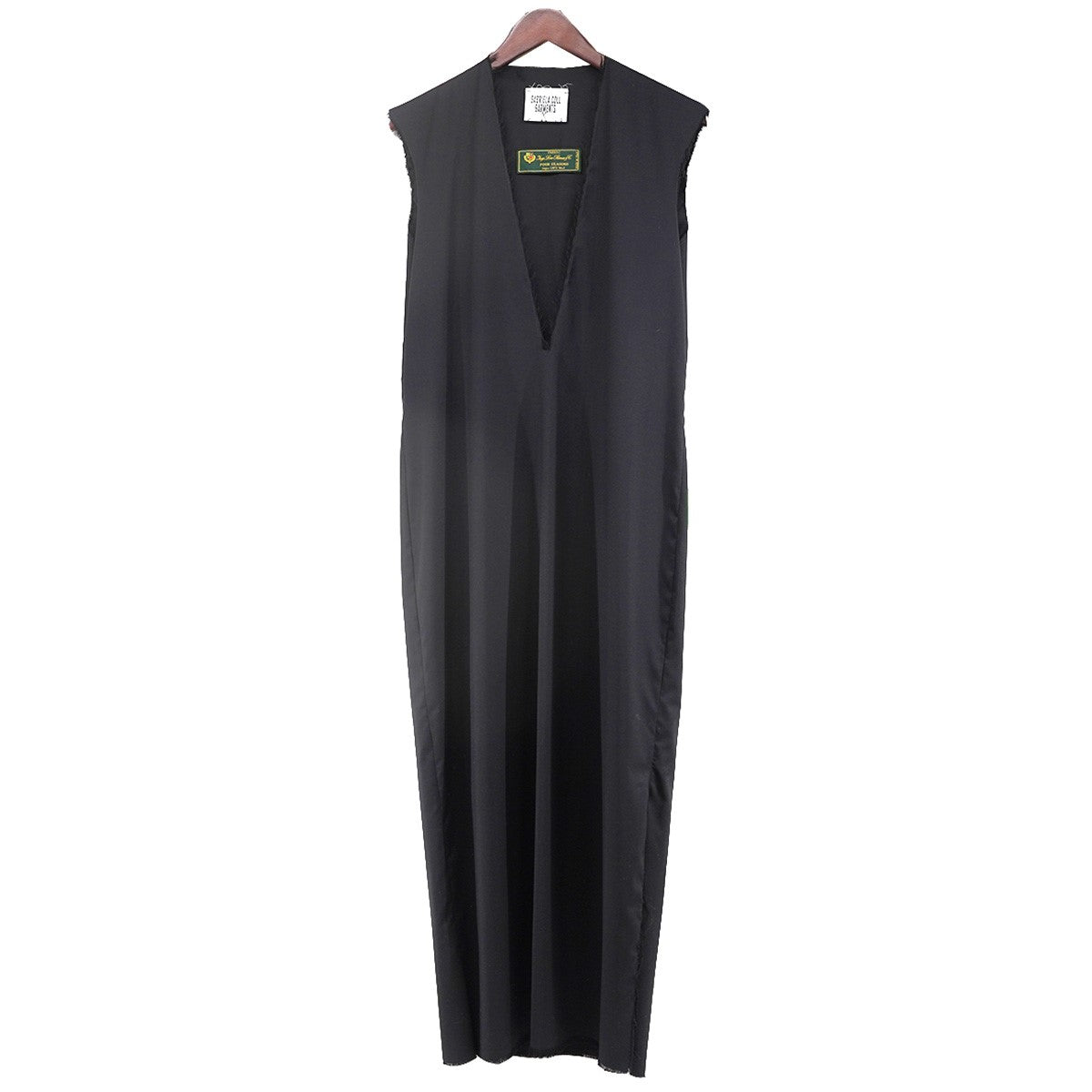 GABRIELA COLL GARMENTS×SUPER A MARKET 22AW × Loro Piana Cut Off Processed Sleeveless One-piece DressVネック カットオフ スリット ワンピース ドレス 古着・中古-1枚目のアイテム画像