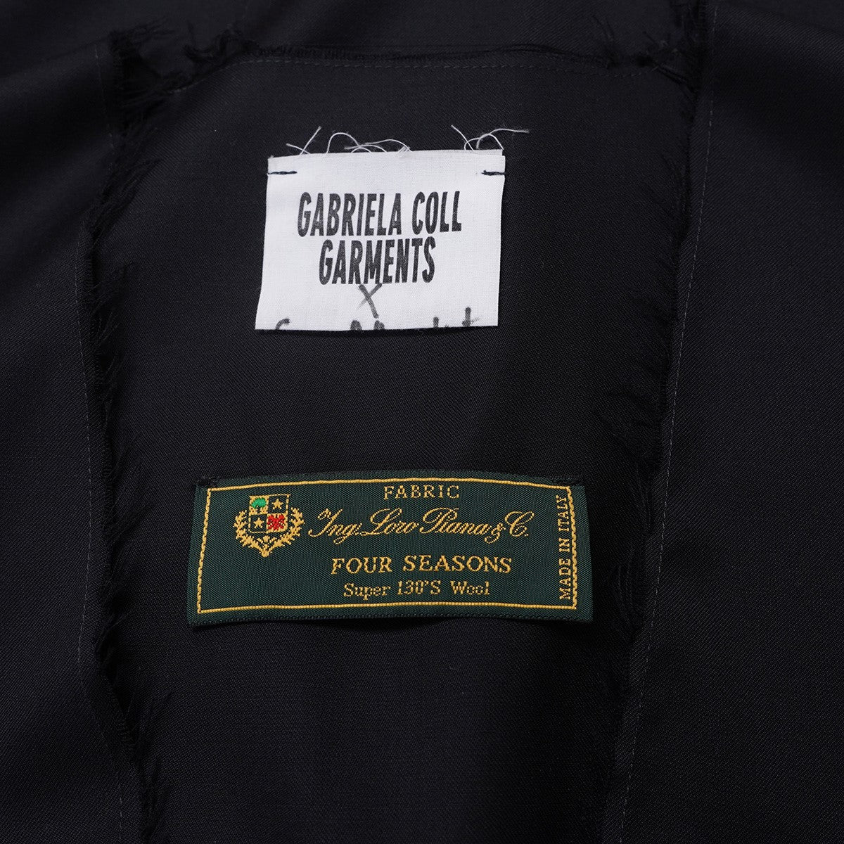 GABRIELA COLL GARMENTS×SUPER A MARKET 22AW × Loro Piana Cut Off Processed Sleeveless One-piece DressVネック カットオフ スリット ワンピース ドレス 古着・中古-6枚目のアイテム画像