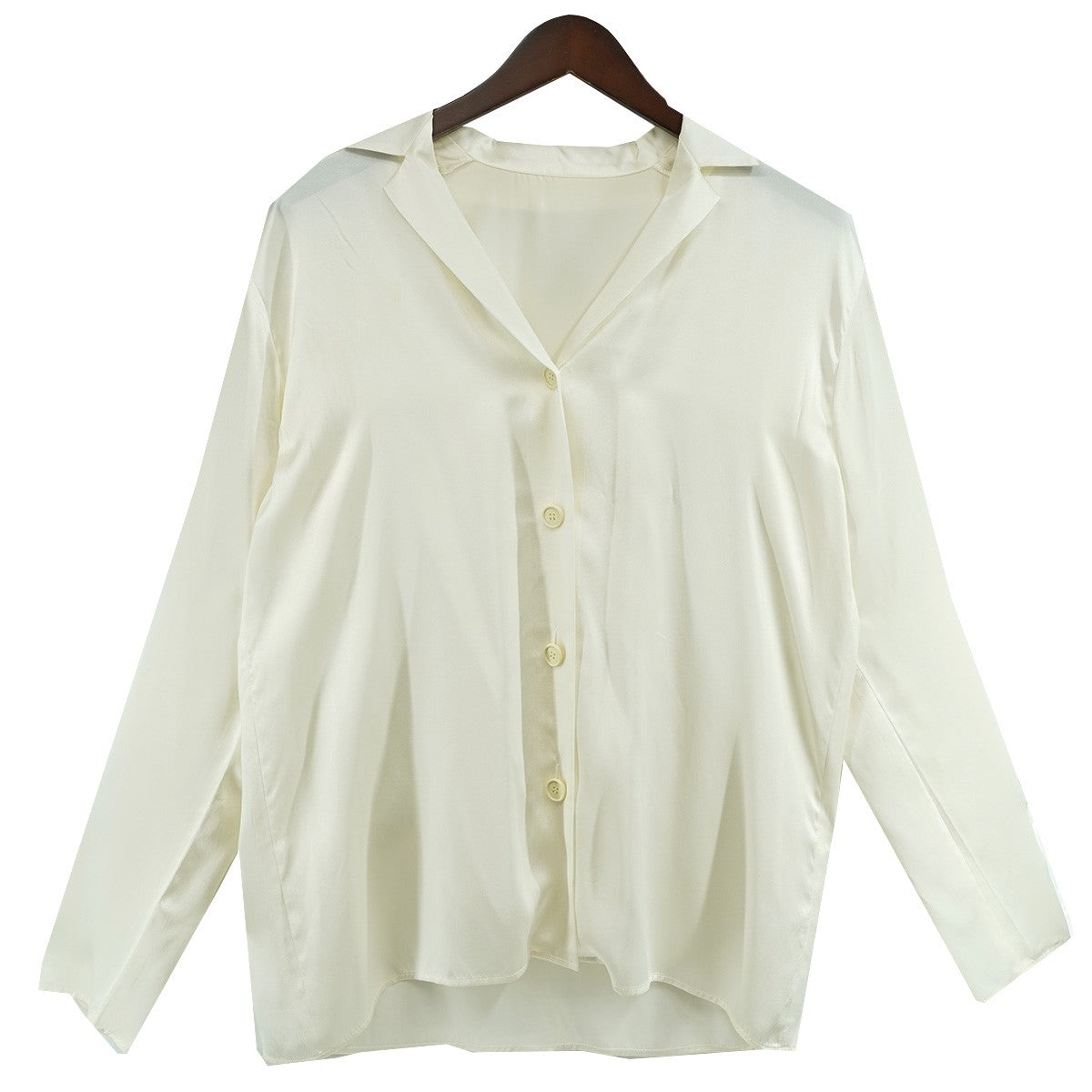 yo BIOTOP Lingerie 23SS Silk Open Collar Shirtシルク オープンカラー 開襟 シャツ 古着・中古-1枚目のアイテム画像