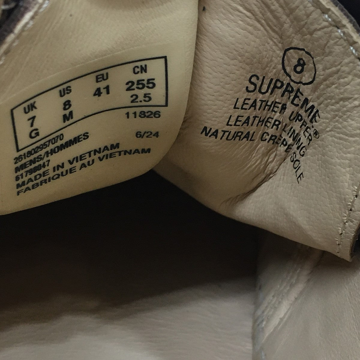Supreme×MARTINE ROSE 24AW Martine Rose × Clarks Desert Trekデザートトレック チェーン 型押し ブーツ シューズ 靴 古着・中古-7枚目のアイテム画像