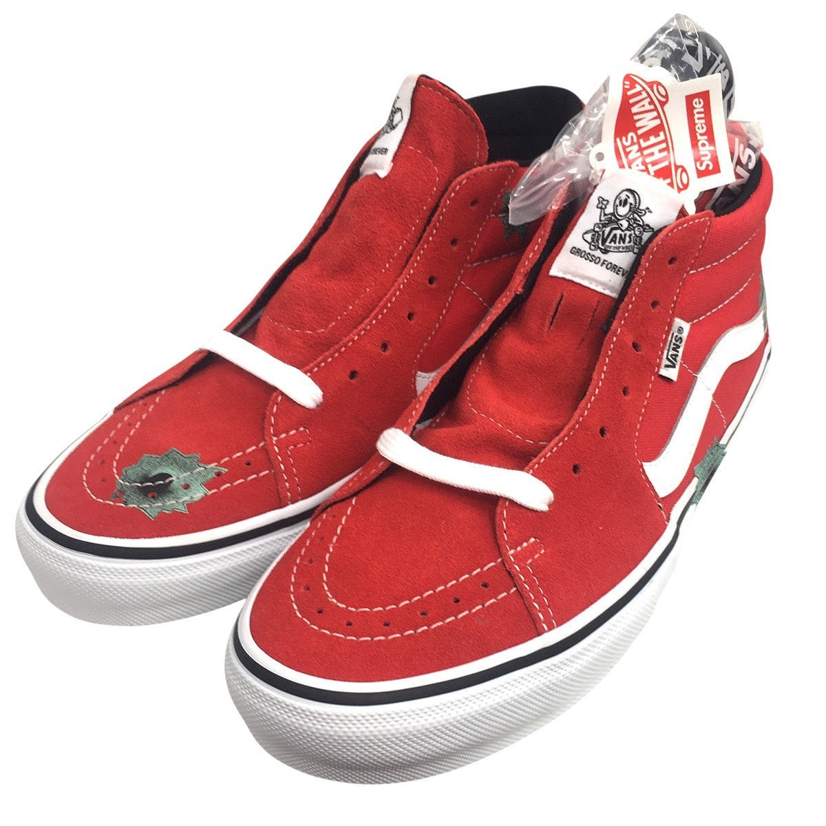 Supreme×VANS 25SS Nate Lowman × Vans Skate Grosso Mid Bullet Holeネイトローマン スケートグロッソ ミッド バレットホール フラワー スニーカー 靴 古着・中古-2枚目のアイテム画像