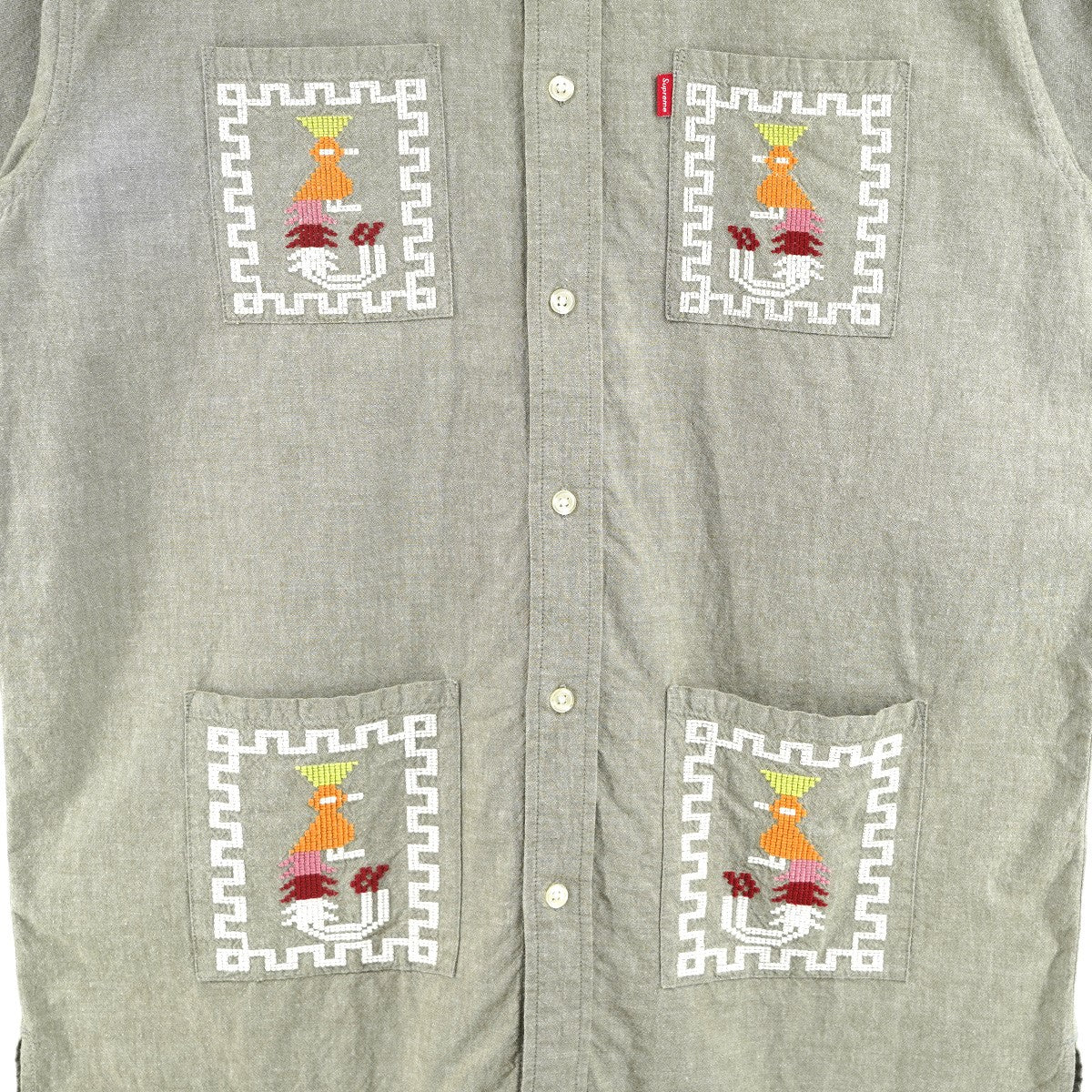 Supreme 13SS Guatemala Shirt 刺繍 グアテマラシャツ 半袖シャツ 古着・中古-2枚目のアイテム画像