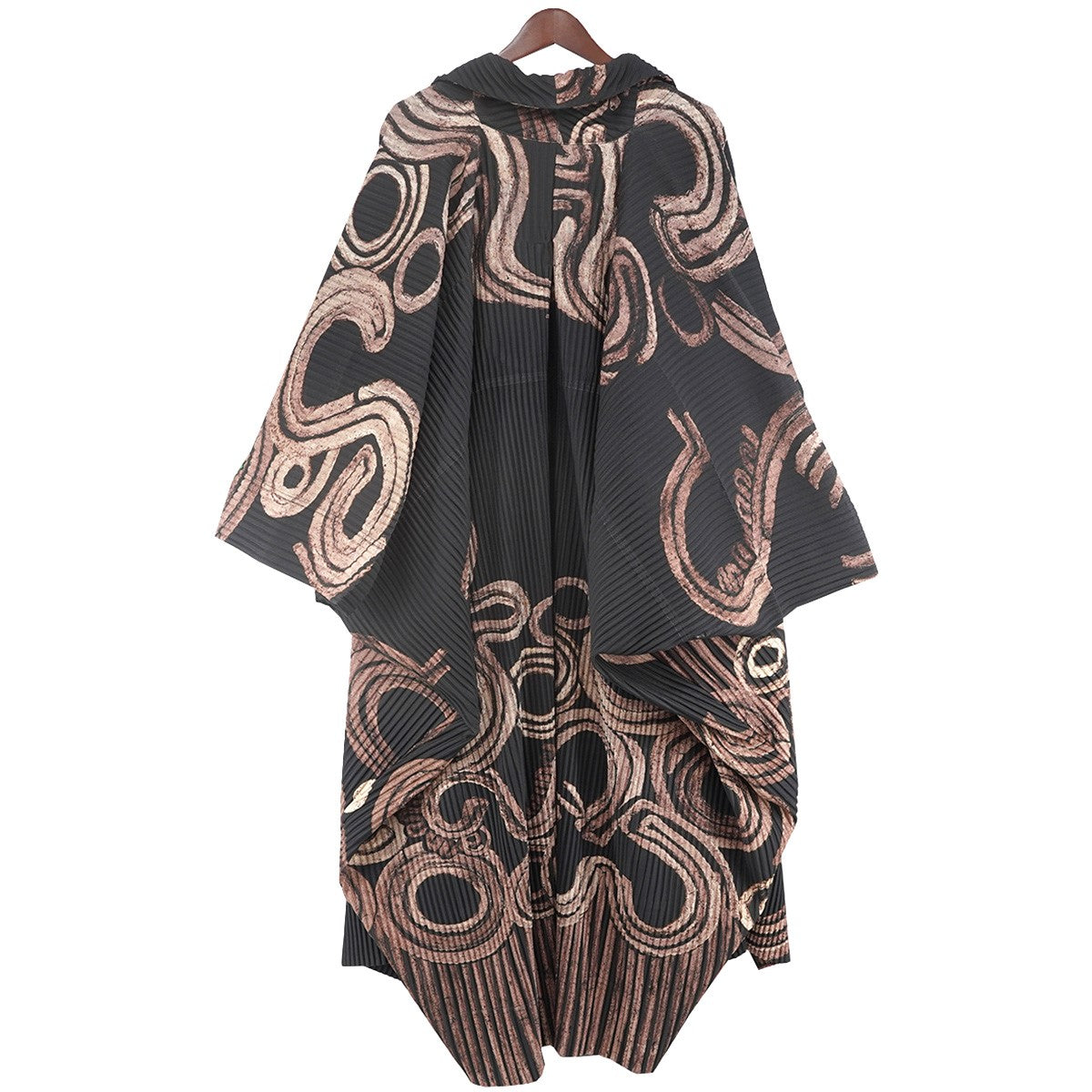 HOMME PLISSE ISSEY MIYAKE 17AW SUIEN Pleated Gown Coat粋円 プリーツ ロング 羽織 ガウンコート 古着・中古-3枚目のアイテム画像
