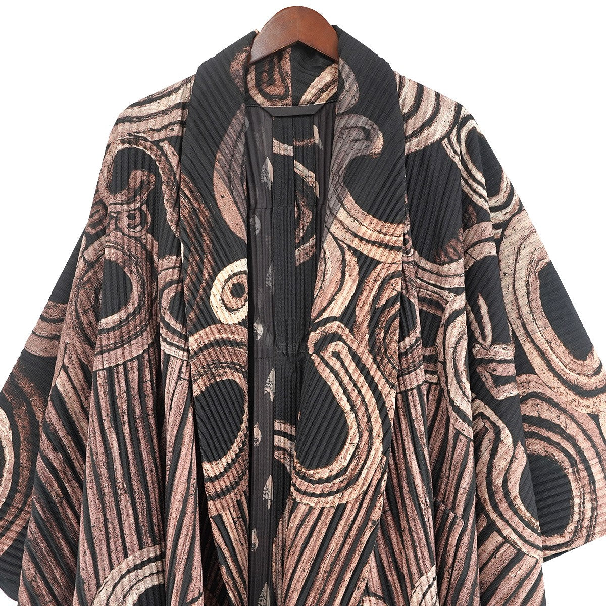 HOMME PLISSE ISSEY MIYAKE 17AW SUIEN Pleated Gown Coat粋円 プリーツ ロング 羽織 ガウンコート 古着・中古-4枚目のアイテム画像