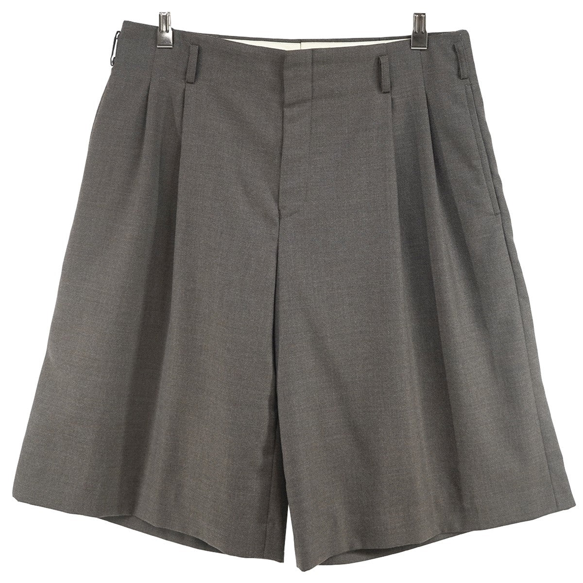 COMME des GARCONS HOMME PLUS 25SS 「THE HOPE OF LIGHT」 Wool Polyester Two-Tuck Wide Shortsタック ワイド ショーツ ハーフパンツ 古着・中古-1枚目のアイテム画像