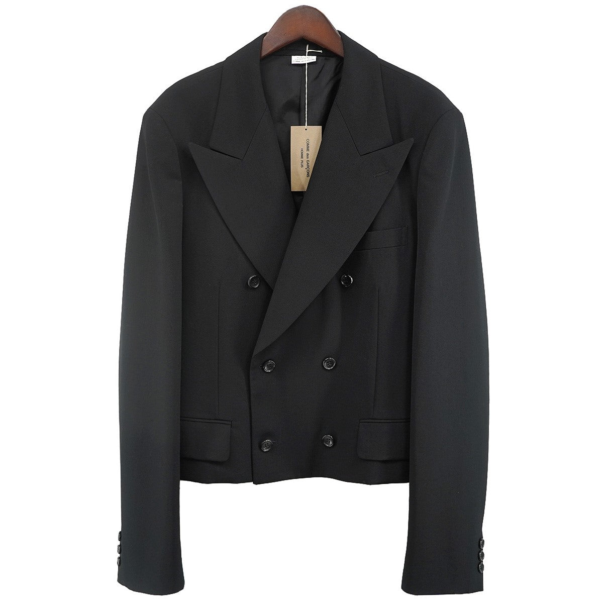COMME des GARCONS HOMME PLUS 26SS Wool Gabardine Cropped Double-Breasted Jacketウールギャバジン 短丈 ショート テーラード ダブルジャケット 古着・中古-1枚目のアイテム画像