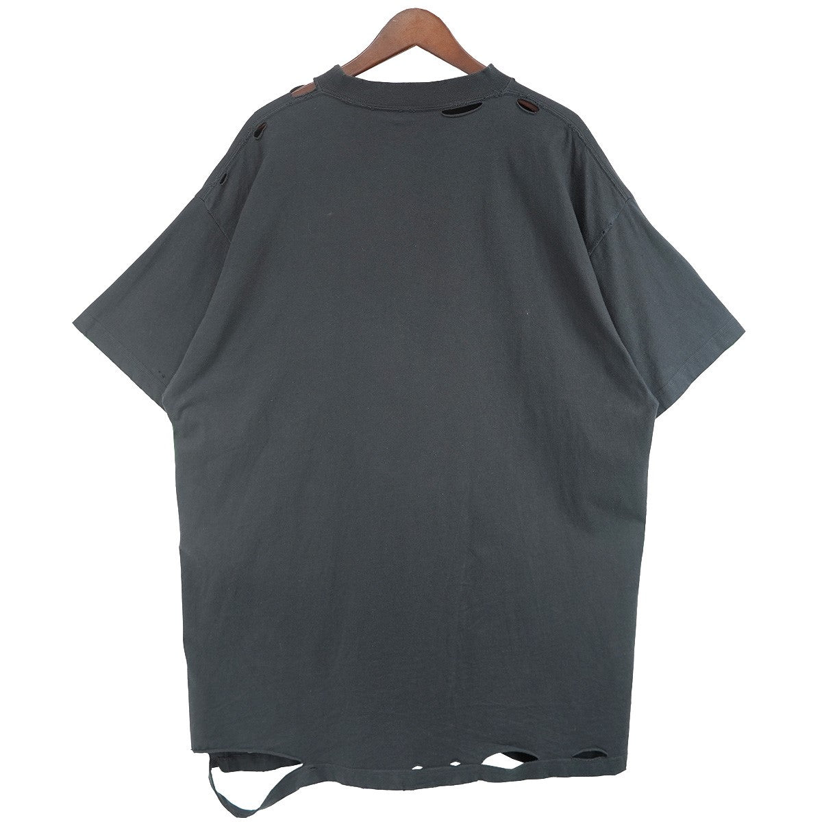 BALENCIAGA 24AW デムナ期 Planet Earth T-Shirt Oversized ロゴVintage ヴィンテージ ダメージ 加工 オーバーサイズ Tシャツ 古着・中古-4枚目のアイテム画像