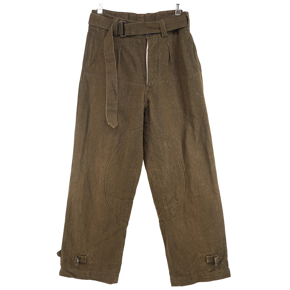 sus-sous 20SS TROUSERS MOTOCYCLE MK-2コットンリネン ベルト トラウザーズ モーターサイクル オーバー パンツ 古着・中古-1枚目のアイテム画像