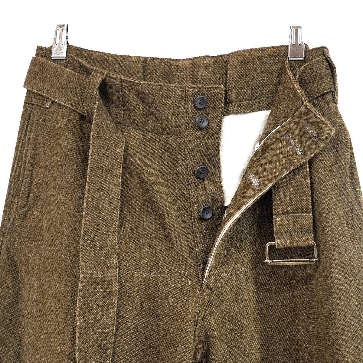sus-sous 20SS TROUSERS MOTOCYCLE MK-2コットンリネン ベルト トラウザーズ モーターサイクル オーバー パンツ 古着・中古-3枚目のアイテム画像