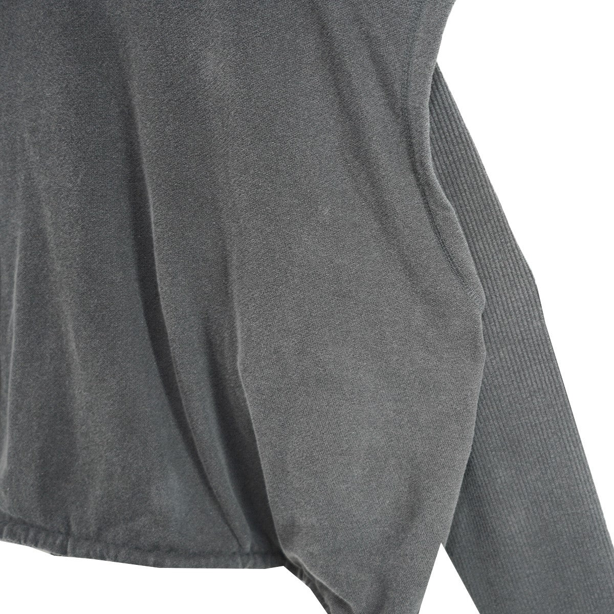 CONZ 24AW LAYERED LONG SLEEVE TEE ピグメント Vintage ヴィンテージ加工リブ 裾ドローコード ロングスリーブ フェイク レイヤード スウェット ロンT 古着・中古-3枚目のアイテム画像