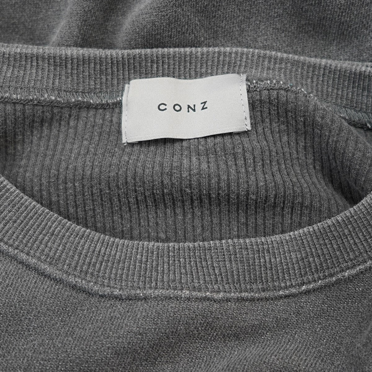 CONZ 24AW LAYERED LONG SLEEVE TEE ピグメント Vintage ヴィンテージ加工リブ 裾ドローコード ロングスリーブ フェイク レイヤード スウェット ロンT 古着・中古-4枚目のアイテム画像