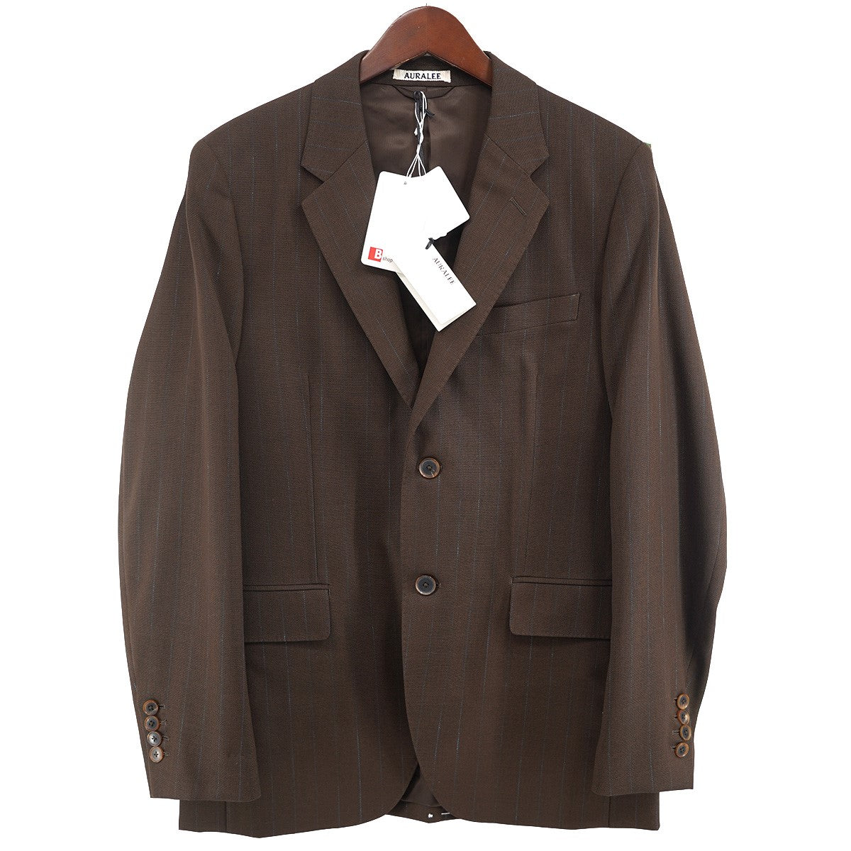 AURALEE 23SS HARD TWIST WOOL PANAMA STRIPE JACKETハードツイスト ウール パナマ織り ストライプ柄 ジャケット 古着・中古-1枚目のアイテム画像