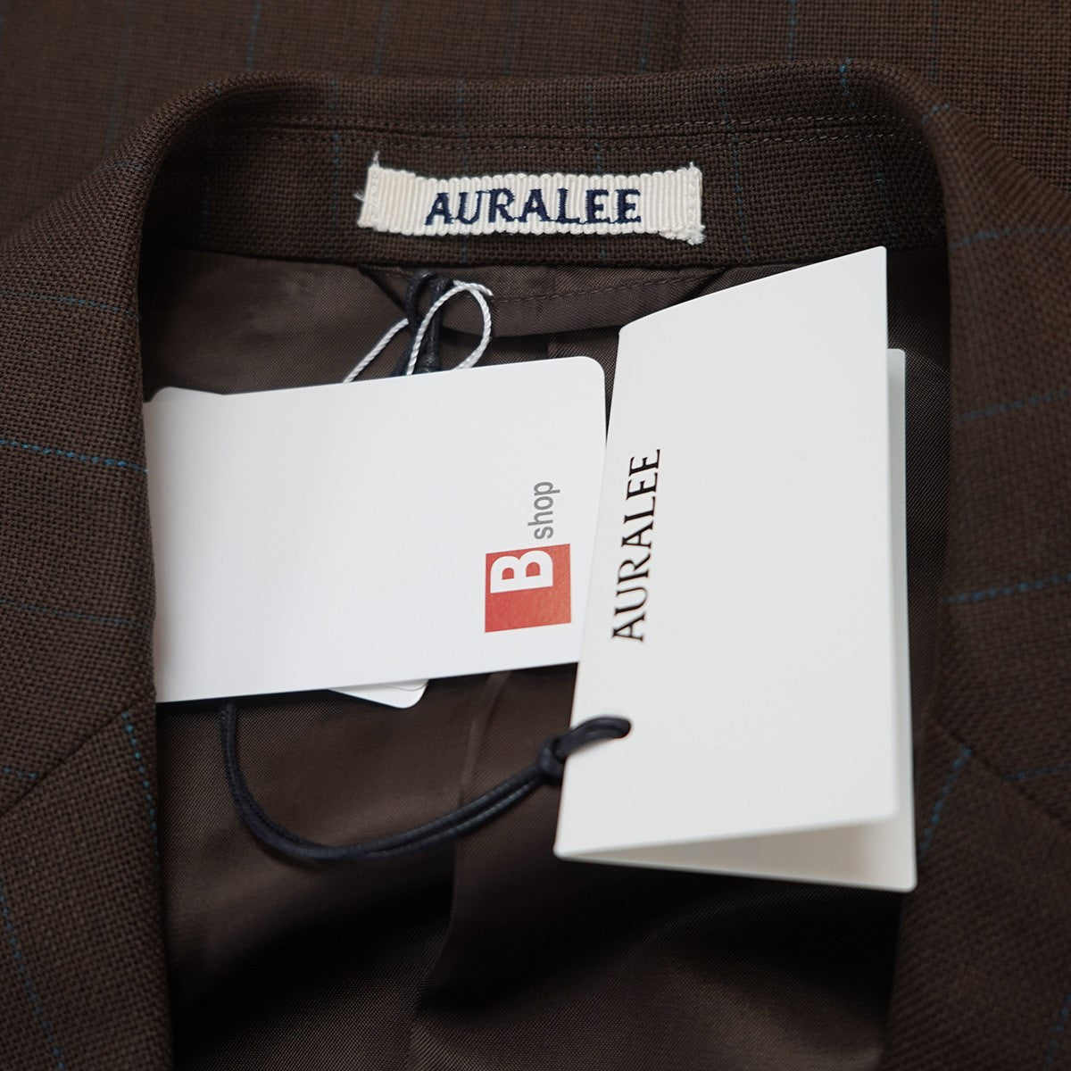 AURALEE 23SS HARD TWIST WOOL PANAMA STRIPE JACKETハードツイスト ウール パナマ織り ストライプ柄 ジャケット 古着・中古-6枚目のアイテム画像