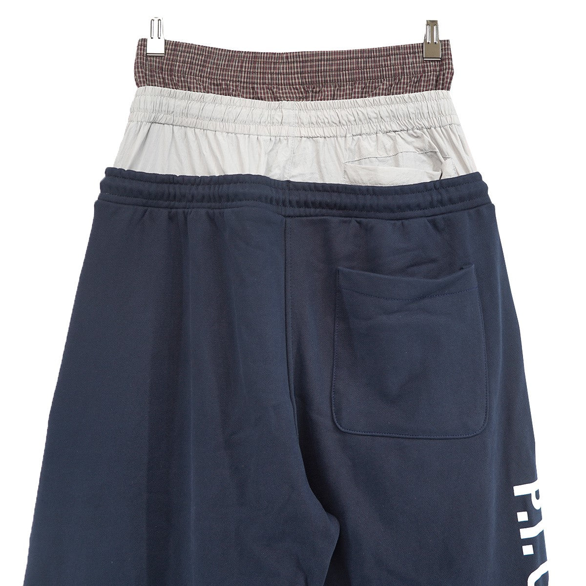 Protocol Index 26SS 3 LAYERED SWEATPANTS (EXCLUSIVE) ／ NVYトリプル レイヤード タイポグラフィ ワッペン ワイド バギー イージー スウェットパンツ 古着・中古-4枚目のアイテム画像