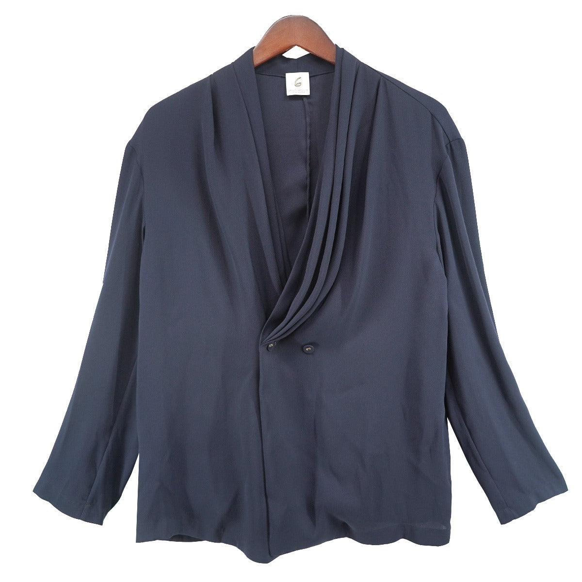6(ROKU) BEAUTY＆YOUTH DRAPE BLOUSE ドレープ ギャザー ブラウスシャツジャケット 古着・中古-1枚目のアイテム画像