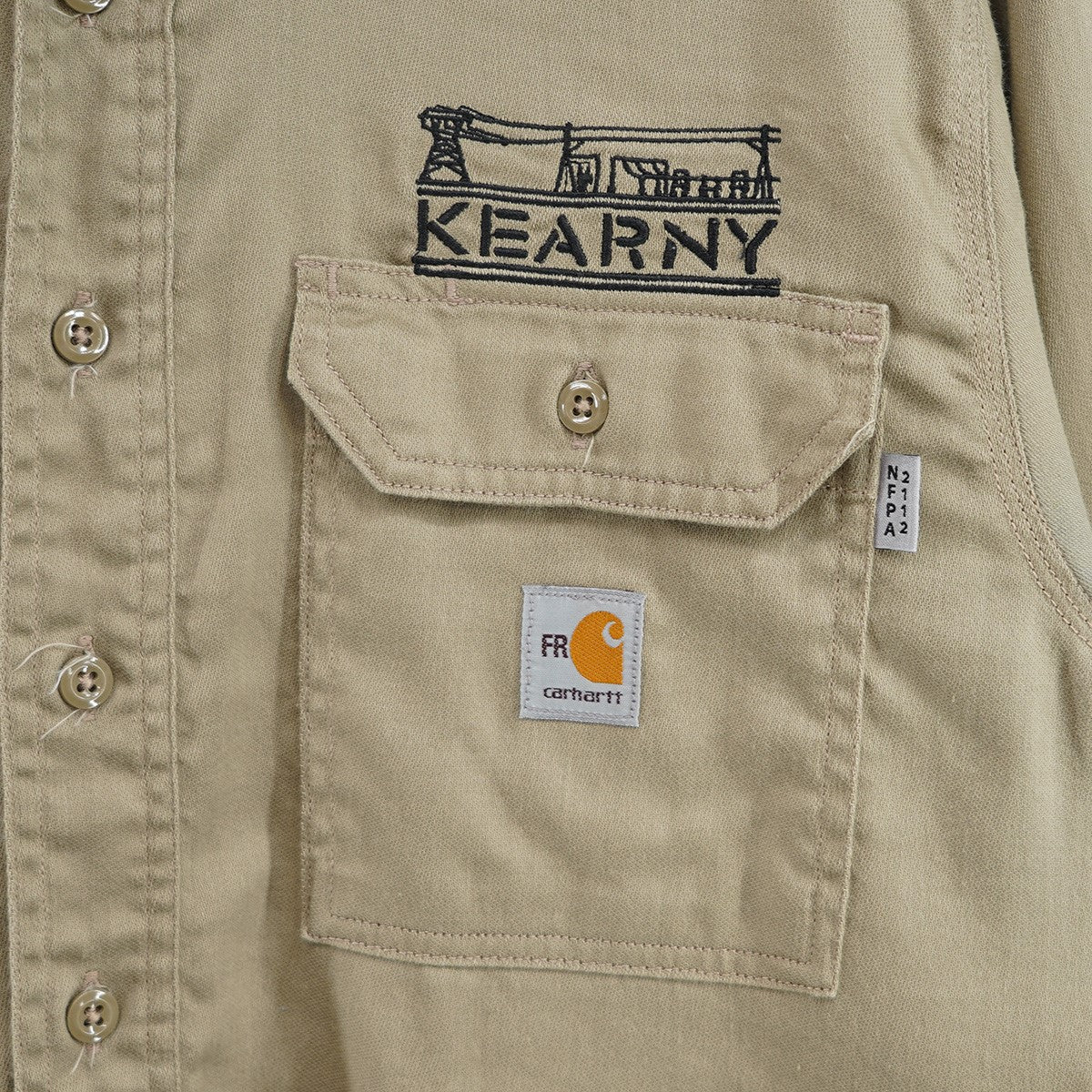 CarHartt Carhartt FR Lightweight Twill Shirt Flame-Resistantオールド 難燃性 FRシリーズ ツイル ワーク シャツ 古着・中古-4枚目のアイテム画像