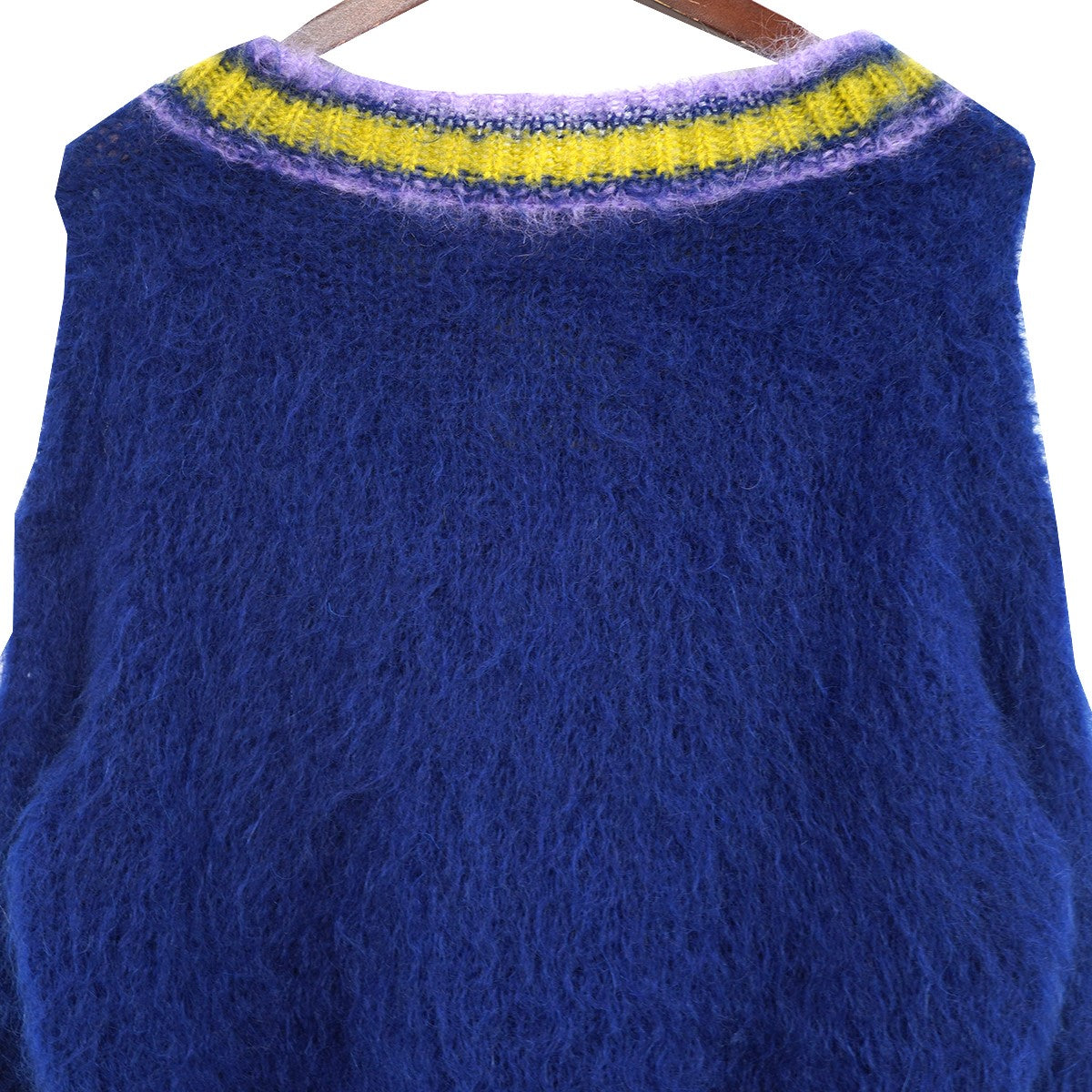 MARNI 23AW FUZZY WUZZY モヘア Vネック カレッジ ニット セーター 古着・中古-4枚目のアイテム画像
