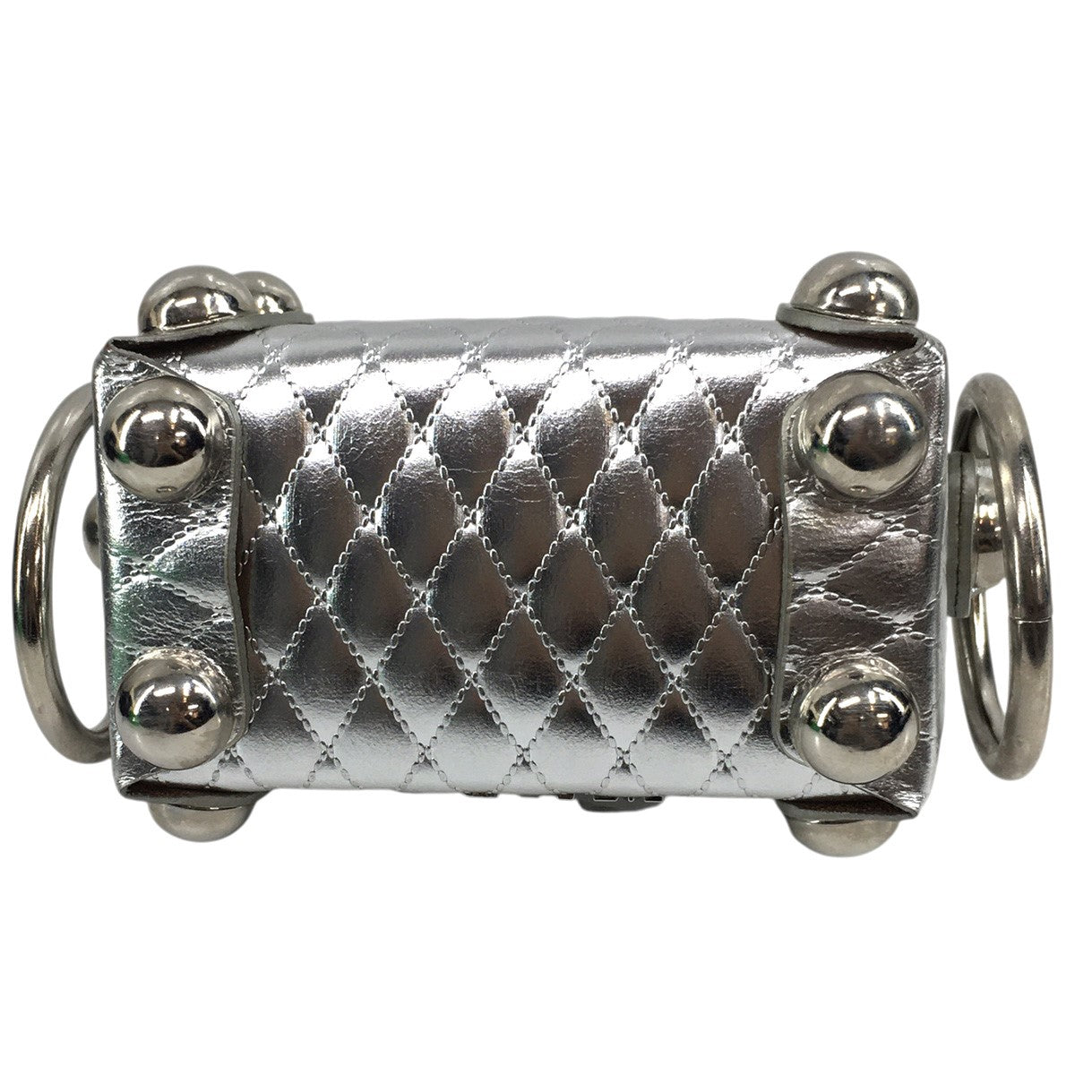 MASU 25AW LEATHER CAKE BAG PETIT箔加工 レザーケーキ ミニ プチ バッグ 鞄 古着・中古-6枚目のアイテム画像