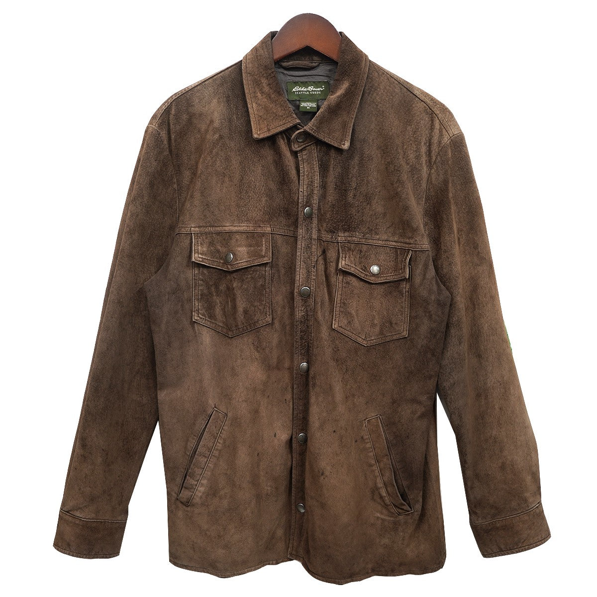 Eddie Bauer 90s?00s Vintage SEATTLE SUEDE シアトルスエードピッグレザー シャツジャケット 古着・中古-1枚目のアイテム画像