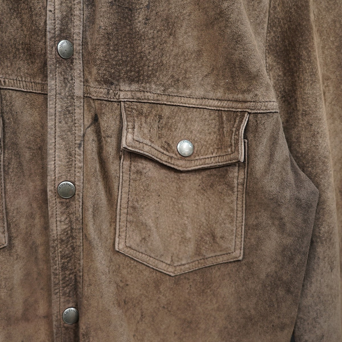 Eddie Bauer 90s?00s Vintage SEATTLE SUEDE シアトルスエードピッグレザー シャツジャケット 古着・中古-4枚目のアイテム画像