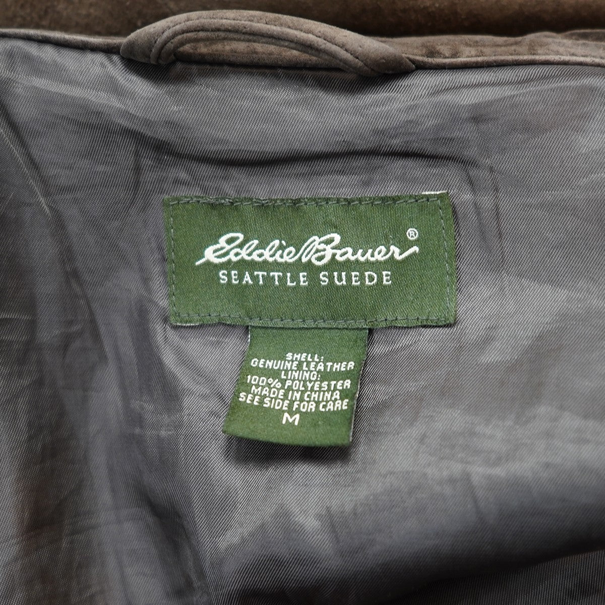 Eddie Bauer 90s?00s Vintage SEATTLE SUEDE シアトルスエードピッグレザー シャツジャケット 古着・中古-9枚目のアイテム画像