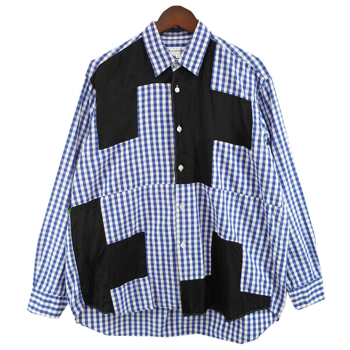 COMME des GARCONS SHIRT 11SS 切替 パッチワーク ギンガムチェックシャツ 古着・中古-1枚目のアイテム画像